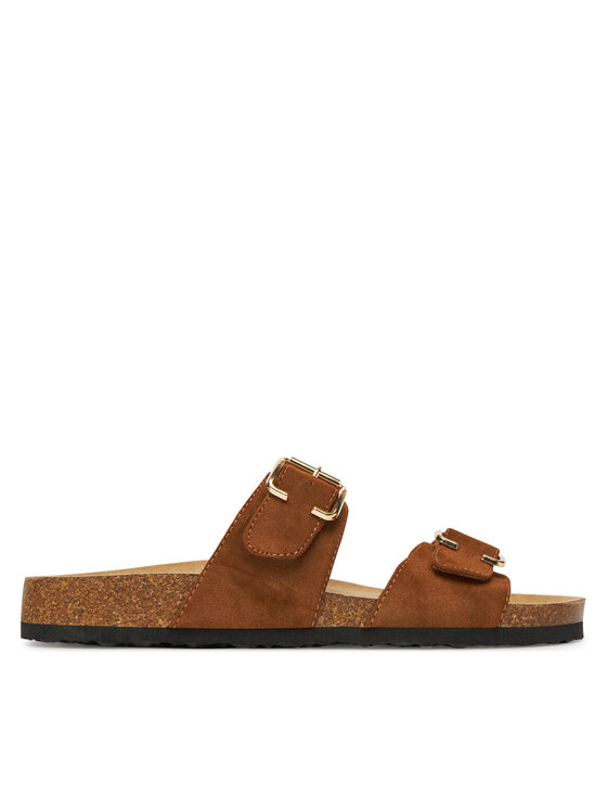 ONLY Shoes Чехли Onlmaxi-13 Pu Strap Buckle 15331392 Кафяв за Жени цена