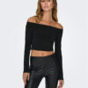 ONLY Блуза 15302593 Черен Slim Fit за Жени цена