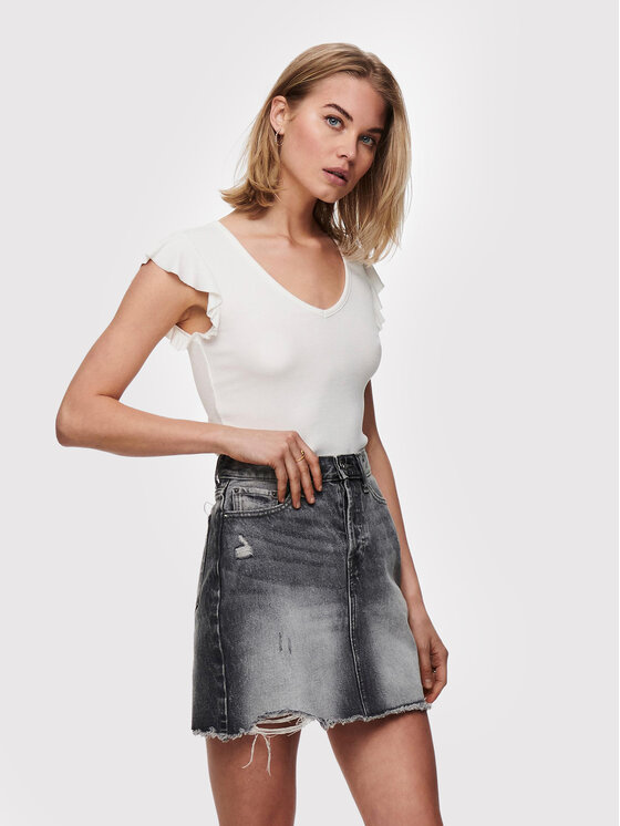 ONLY Блуза Belia 15227187 Бял Regular Fit за Жени цена