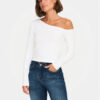ONLY Блуза Live Love 15344398 Бял Slim Fit за Жени цена