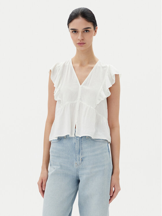 ONLY Блуза Rian 15349090 Бял Regular Fit за Жени цена