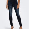 ONLY Дънки 15209349 Тъмносин Skinny Fit за Жени цена