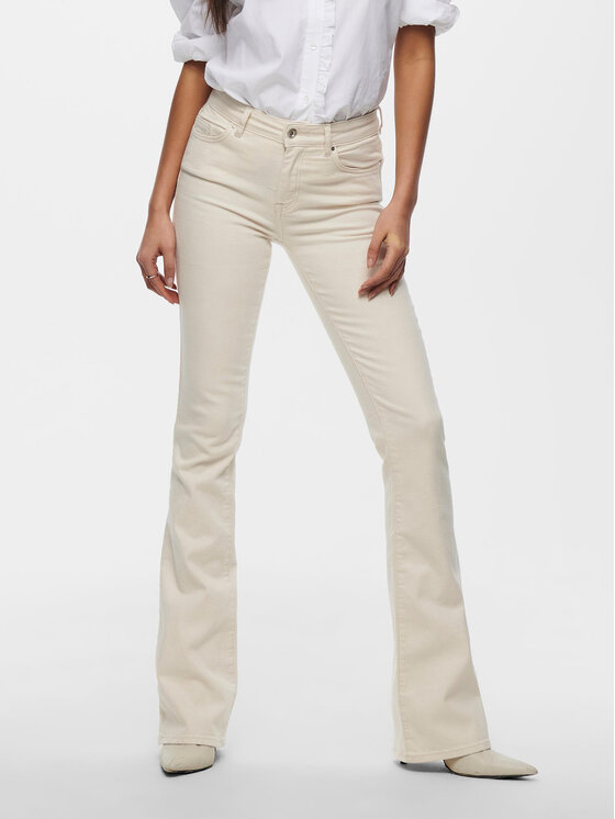 ONLY Дънки 15230778 Бял Slim Fit за Жени цена