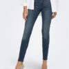 ONLY Дънки 15233288 Син Skinny Fit за Жени цена