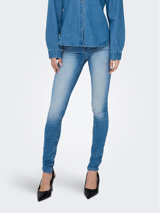 ONLY Дънки 15300068 Син Skinny Fit за Жени цена