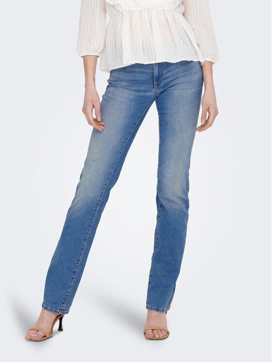 ONLY Дънки Alicia 15258103 Син Straight Fit за Жени цена