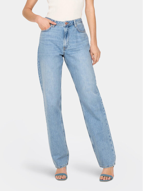 ONLY Дънки Jaci 15296921 Син Straight Fit за Жени цена
