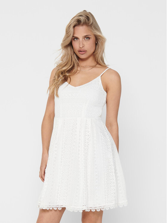 ONLY Ежедневна рокля 15204799 Бял Regular Fit за Жени цена