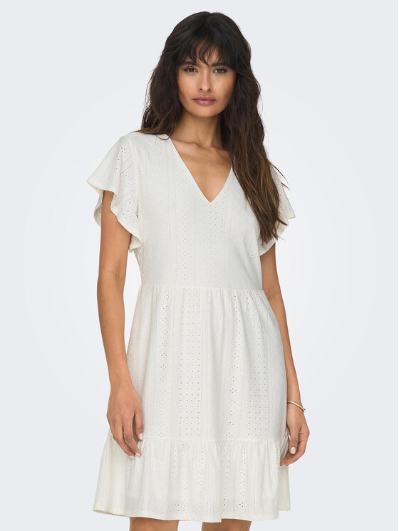ONLY Ежедневна рокля 15289687 Бял Regular Fit за Жени цена