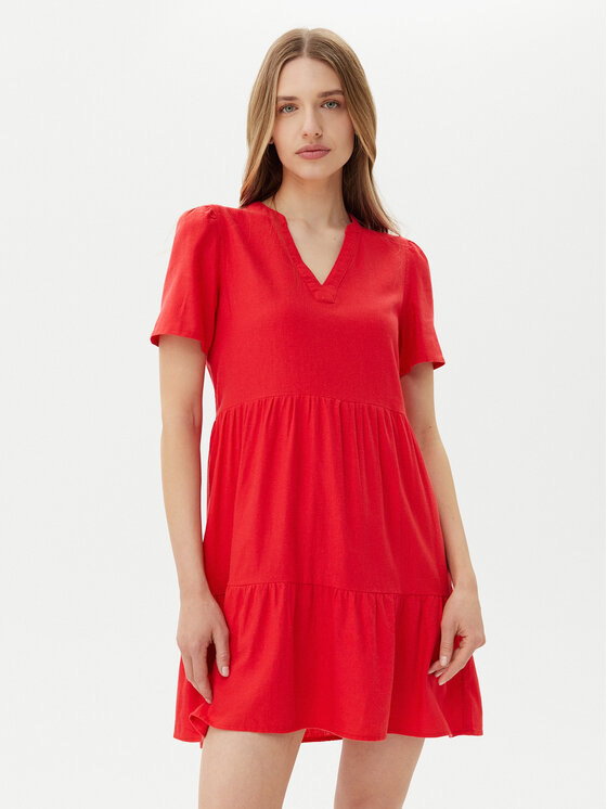 ONLY Лятна рокля Tiri-Caro 15310970 Червен Regular Fit за Жени цена