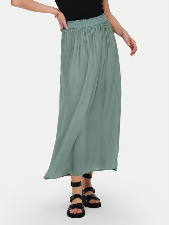 ONLY Макси пола Venedig 15164606 Зелен Regular Fit за Жени цена
