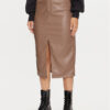 ONLY Пола от имитация на кожа Kiri 15324778 Кафяв Regular Fit за Жени цена