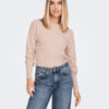 ONLY Пуловер 15264797 Розов Regular Fit за Жени цена