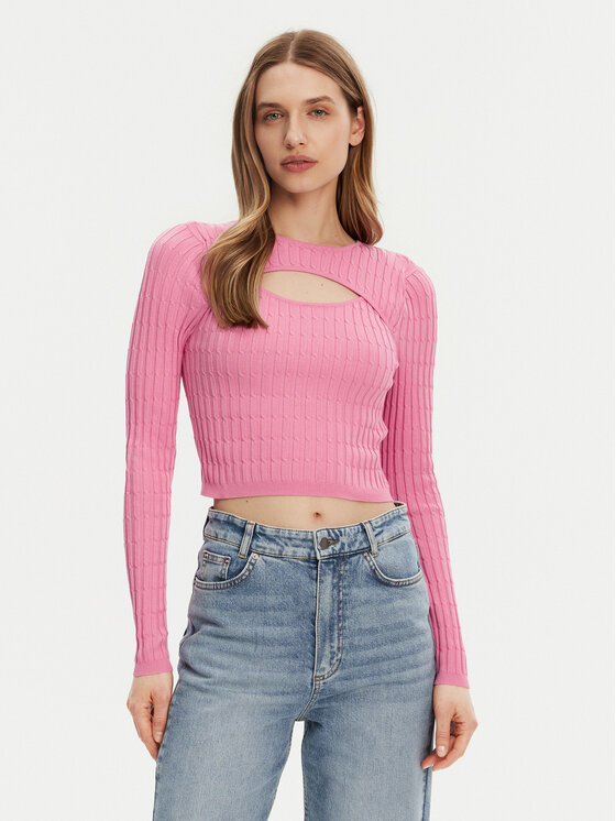 ONLY Пуловер Meddi 15339582 Розов Cropped Fit за Жени цена