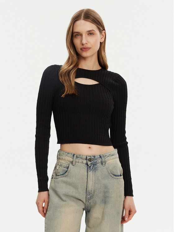 ONLY Пуловер Meddi 15339582 Черен Cropped Fit за Жени цена