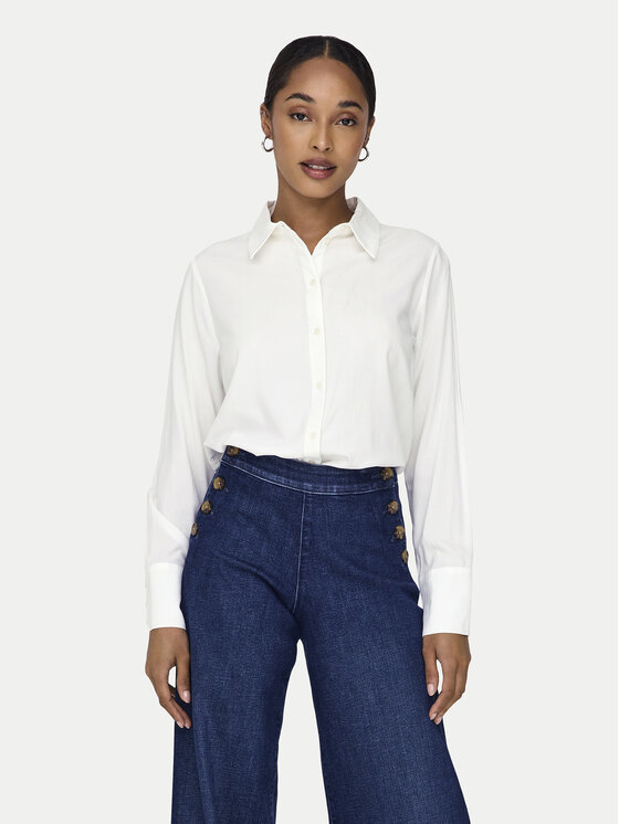 ONLY Риза Berit 15320243 Бял Regular Fit за Жени цена