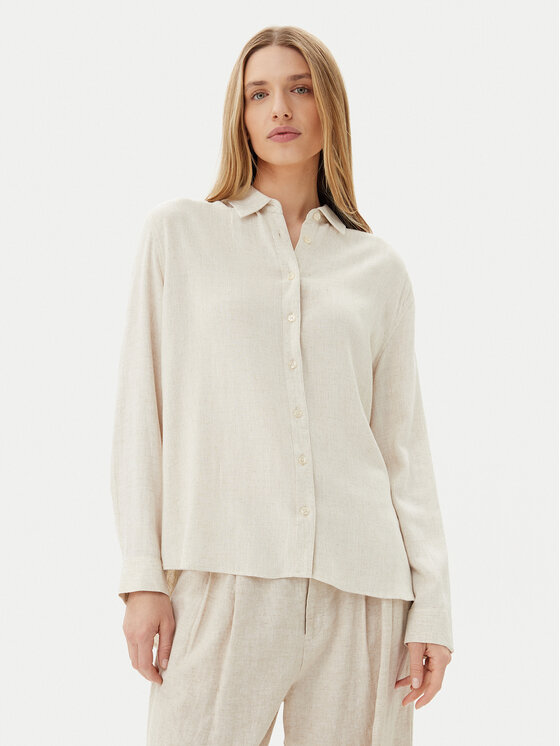 ONLY Риза Siesta 15347208 Бежов Oversize за Жени цена