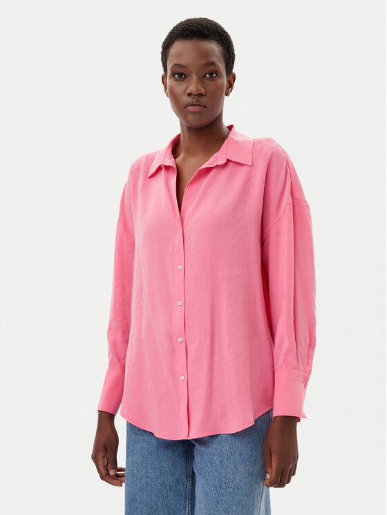 ONLY Риза Zazima 15272523 Розов Oversize за Жени цена