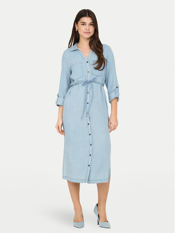 ONLY Рокля тип риза Charis 15337931 Син Regular Fit за Жени цена