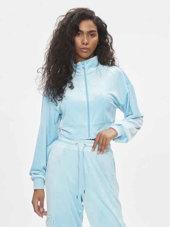 ONLY Суитшърт Onlrebel New L/S Cropped Highneck Swt 15310718 Светлосиньо Regular Fit за Жени цена