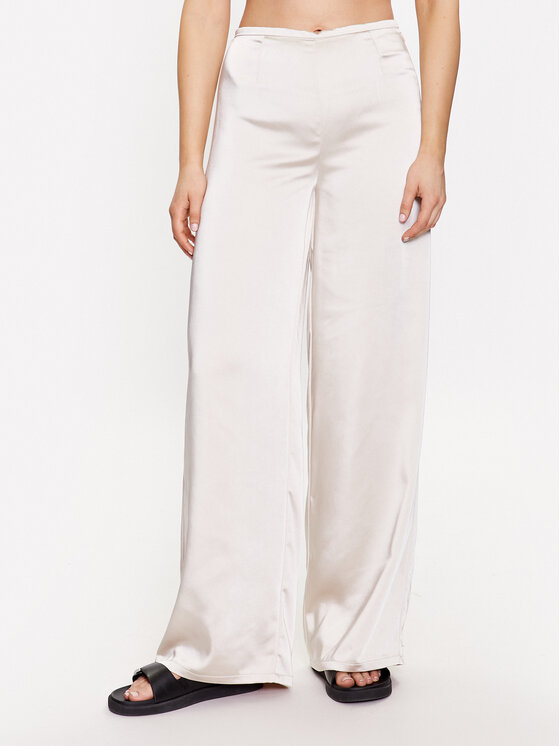 ONLY Текстилни панталони 15291586 Сив Wide Leg за Жени цена