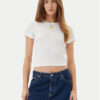 ONLY Тишърт Daniella 15350554 Бял Slim Fit за Жени цена
