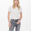 ONLY Тишърт Kita 15244714 Бял Regular Fit за Жени цена
