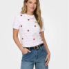 ONLY Тишърт Kita 15316574 Бял Regular Fit за Жени цена
