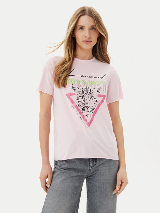 ONLY Тишърт Lucy 15307412 Розов Regular Fit за Жени цена