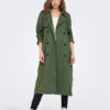 ONLY Тренч Chloe 15242306 Зелен Regular Fit за Жени цена
