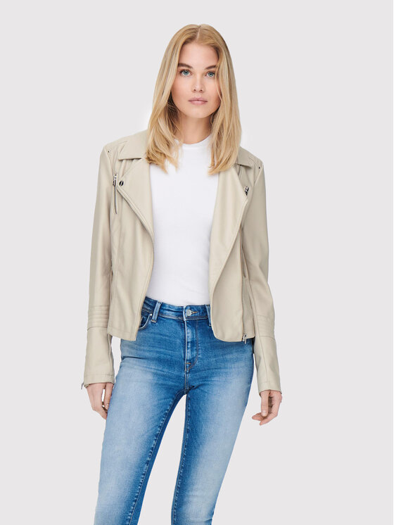 ONLY Яке от имитация на кожа Gemma 15153079 Бежов Regular Fit за Жени цена