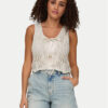 ONLY топ Lizzy 15343882 Бежов Regular Fit за Жени цена