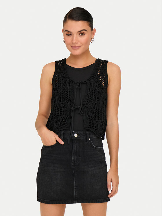 ONLY топ Lizzy 15343882 Черен Regular Fit за Жени цена