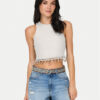 ONLY топ Shelly 15325019 Бял Slim Fit за Жени цена