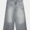 OVS Дънки 2094439 Сив Relaxed Fit за Момичета цена