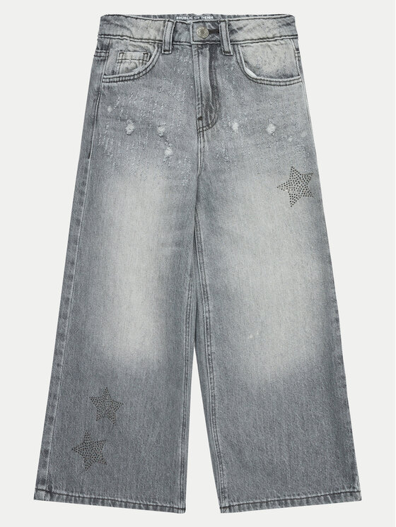 OVS Дънки 2094439 Сив Relaxed Fit за Момичета цена