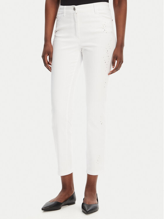 Olsen Дънки 14002416 Бял Slim Fit за Жени цена