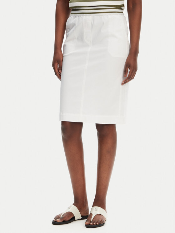 Olsen Пола тип молив 16001367 Бял Slim Fit за Жени цена