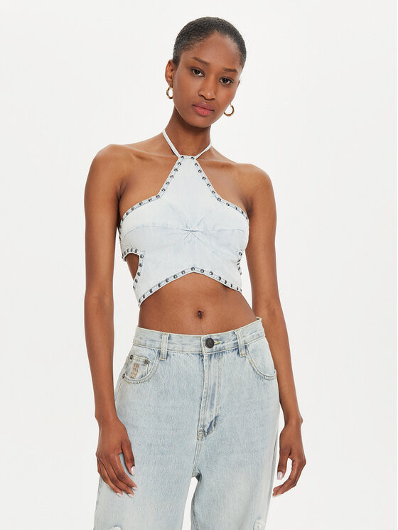 One Teaspoon топ 26439 Син Slim Fit за Жени цена