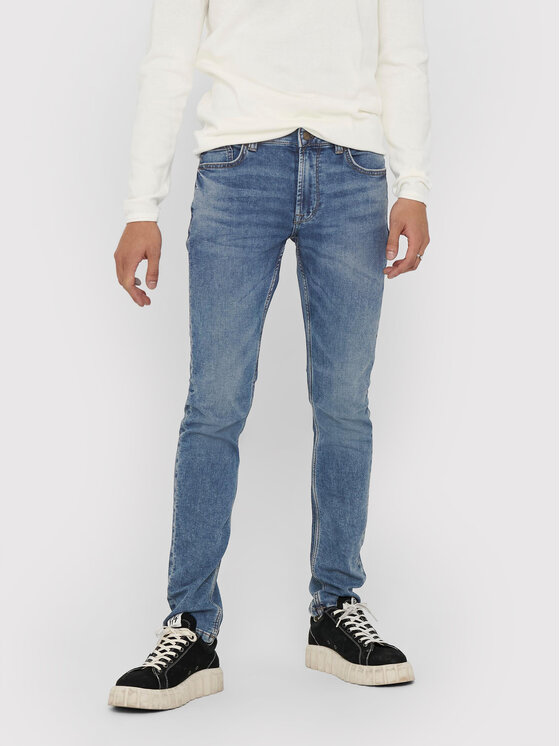 Only & Sons Дънки Loom 22018653 Син Slim Fit за Мъже цена