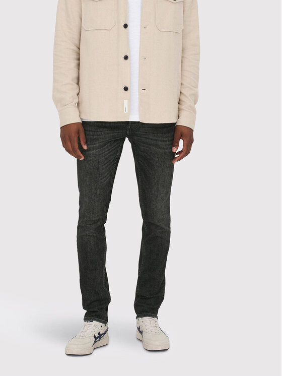 Only & Sons Дънки Loom 22023145 Черен Slim Fit за Мъже цена