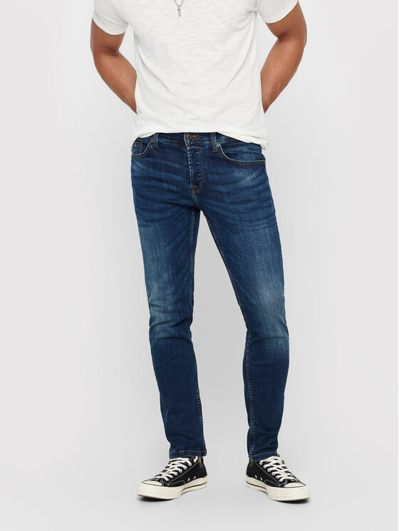Only & Sons Дънки Weft 22005076 Тъмносин Regular Fit за Мъже цена