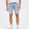 Only & Sons Дънкови шорти 22025189 Син Regular Fit цвят на ниска цена