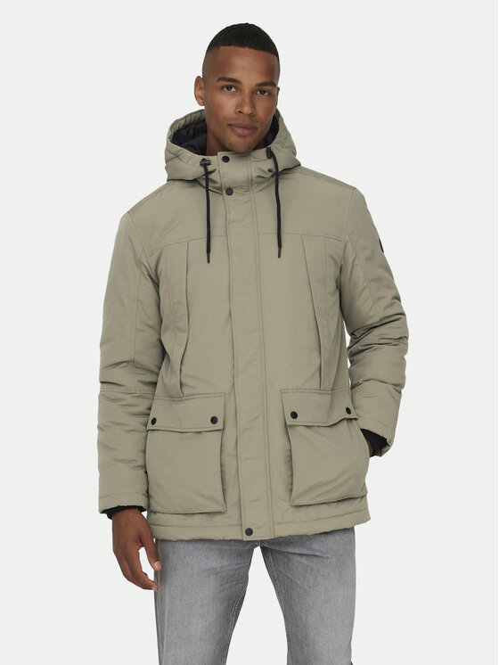 Only & Sons Парка Jayden 22022654 Бежов Regular Fit за Мъже цена