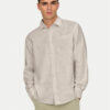 Only & Sons Риза Caiden 22031804 Бежов Regular Fit цвят на ниска цена