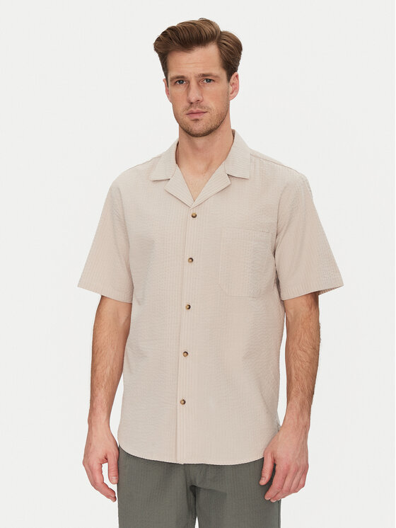 Only & Sons Риза Eye Resort 22030342 Бежов Relaxed Fit за Мъже цена