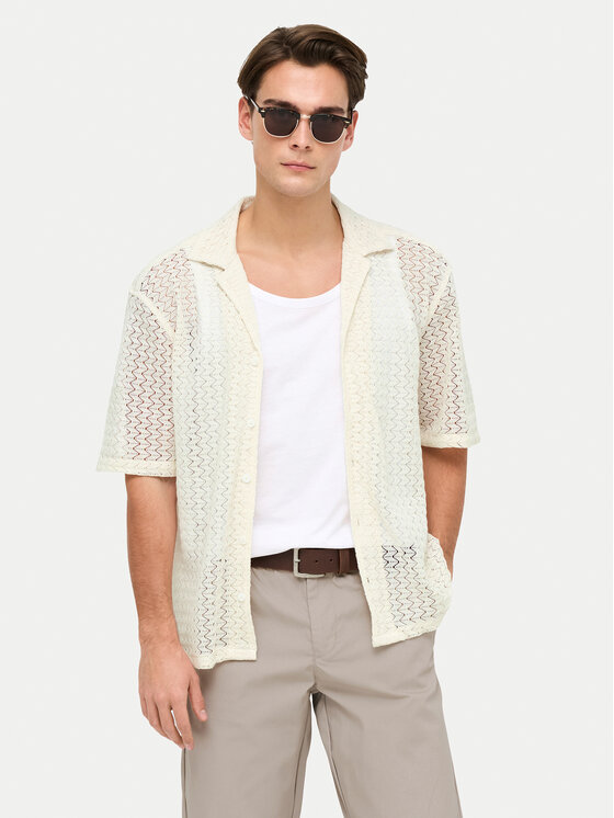 Only & Sons Риза Novak 22034187 Бежов Relaxed Fit за Мъже цена