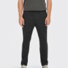 Only & Sons Текстилни панталони Linus 22023492 Черен Relaxed Fit за Мъже цена