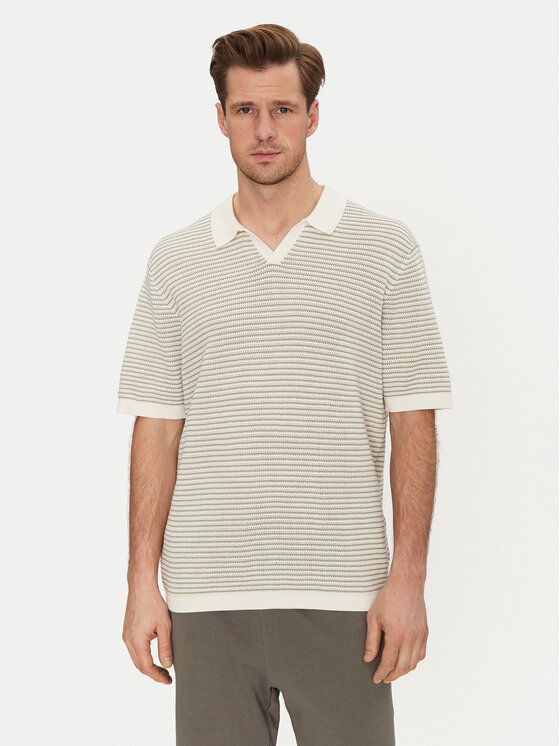 Only & Sons Тениска с яка и копчета Kian 22033457 Бежов Relaxed Fit за Мъже цена