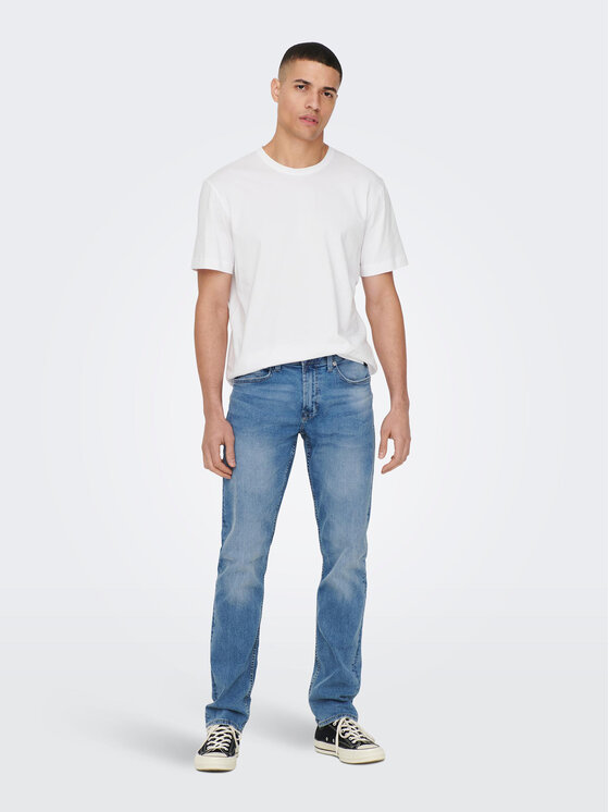 Only & Sons Тишърт 22025208 Бял Regular Fit за Мъже цена